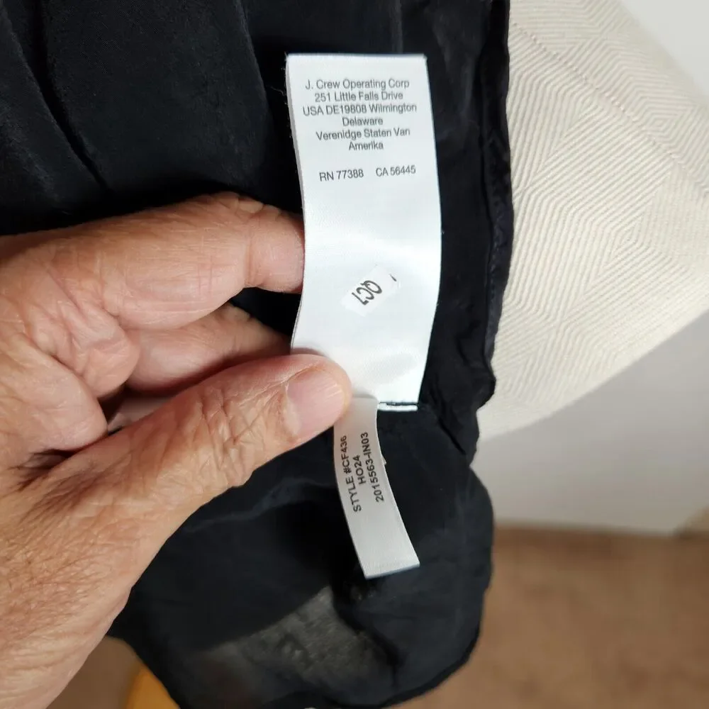J. Crew‎ Womens Size 6 Camisole Black Viscose Adjustable Strap Layering